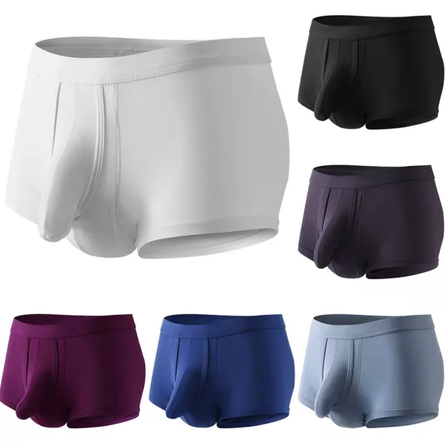 Comfortable and Stylish Mens Sport Boxer Trunks Shorts with Separate Ball Pouch