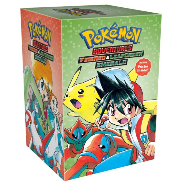 Pokémon Adventures FireRed & LeafGreen / Emerald Box Set: Volumes 23-29 & poster