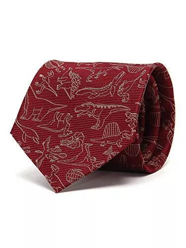 [Carolata] Ancient creature pattern tie (100% silk) Jacquard weave [Animal patte