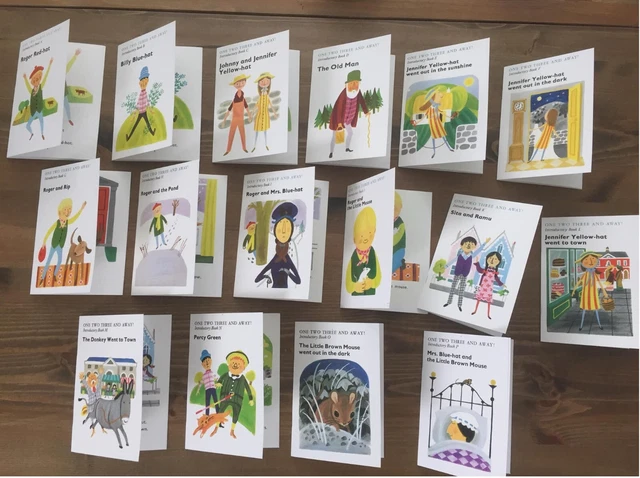 ONE, TWO, THREE and Away! Roger Red-hat (A) to Mrs Blue-hat (P)