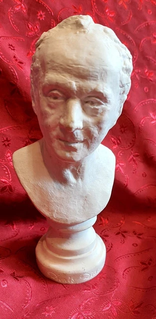 Ancien Buste En Platre De Denis Diderot Par Despoulain  D Apres Houdon