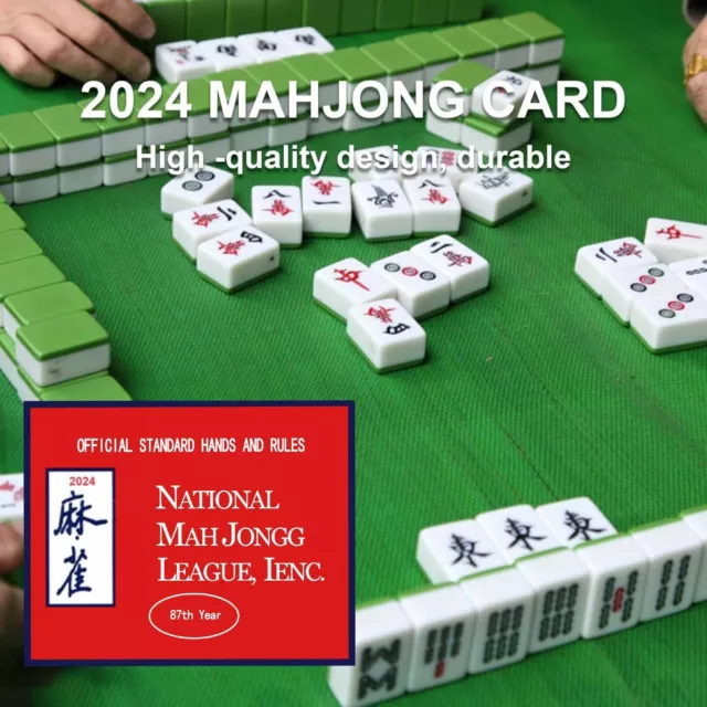 🔥 NEWEST 2024 MahJong Card 4Pcs Mah Jongg National Standard Rules Scorecard 🔥