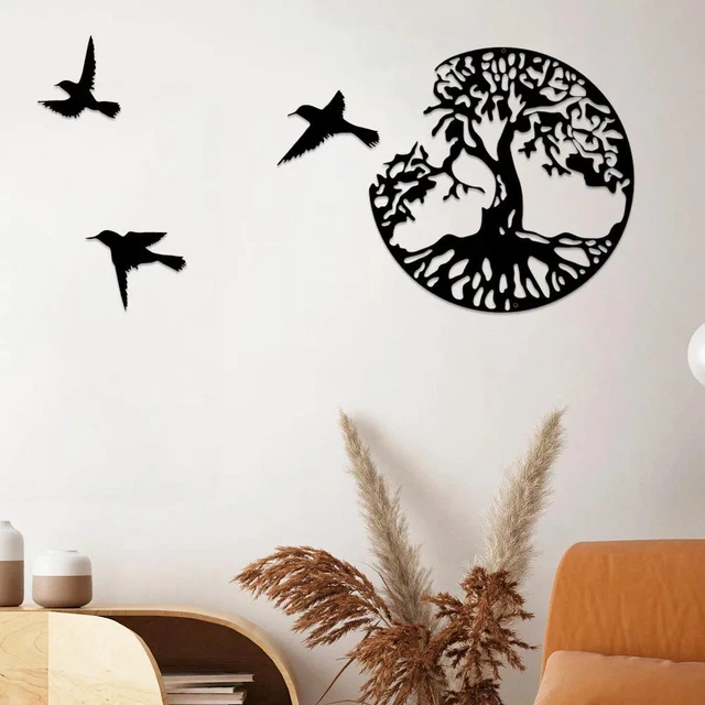 TREE OF LIFE Wall Art Decor Metal Sculpture Family Tree Wall Hanging