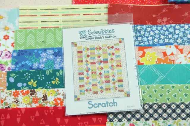 Kit de edredón para arañazos Miss Rosie's Snibbles 31" x36 capas pastel con respaldo colorido