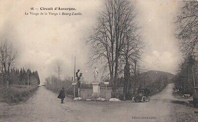 CPA 63 circuit Auvergne race cars. the turn of the virgin in Bourg-lastic 1905