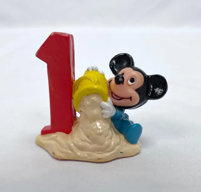 Disney Baby Mickey Mouse Sand Bucket #1 Cake Topper 1st Birthday Applause Figure