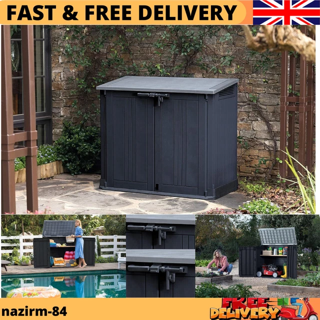 LARGE KETER STORE NOVA Garden Lockable Storage Box XL Shed Outside Bike