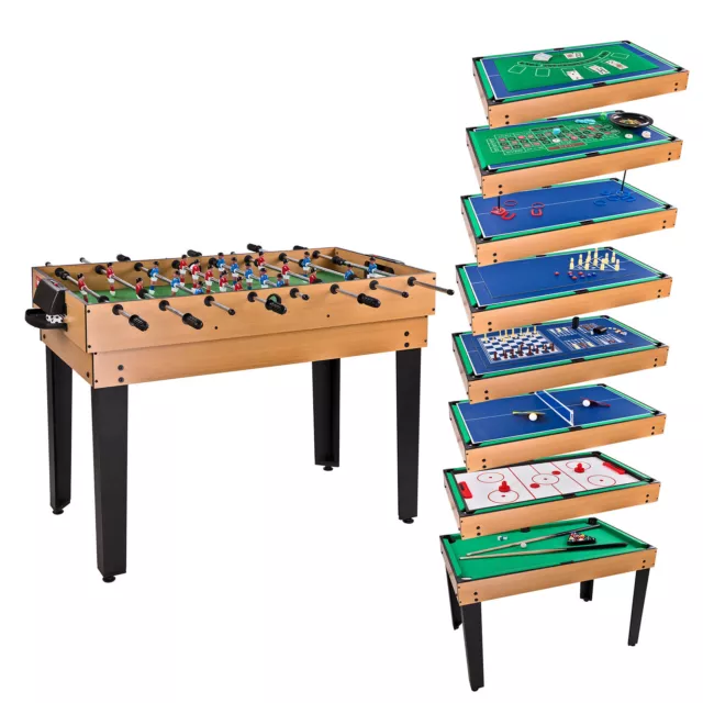 Tischfußball 15 in 1 Spieletisch Multigame Kicker Billard Multifunktion Spiele