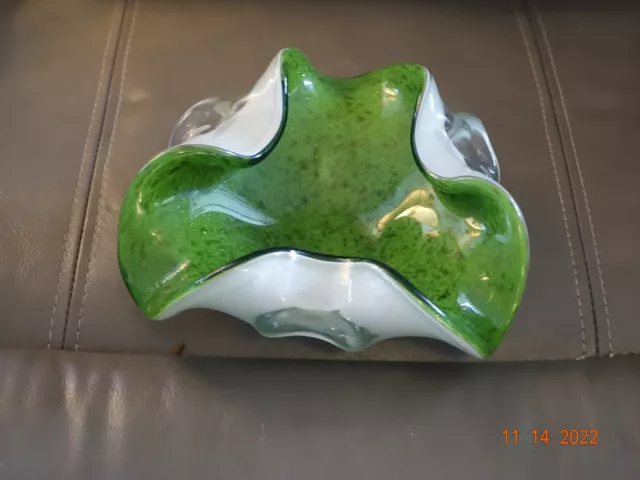 Beautiful Murano Glass Ashtray bought in Italy, Hand Made