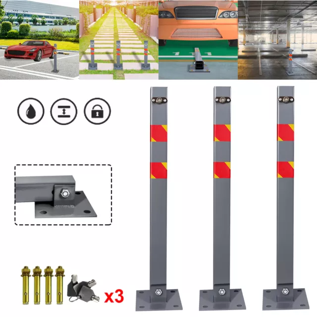 3 pali di parcheggio pieghevoli blocco parcheggio pali di intercettazione parcheggio chiusura top
