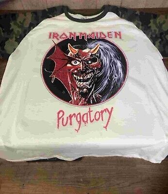 Iron Maiden Purgatory 1982-83US Concert Raglan CREAM/CAMOUFLAGE S to 3XL