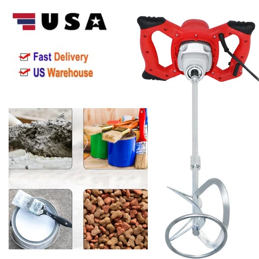 PORTABLE ELECTRIC CONCRETE Cement Mixer Mortar Handheld 6 Speeds For