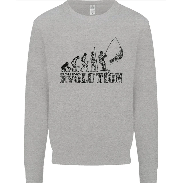 Felpa da uomo Evolution of a Fisherman divertente pescatore