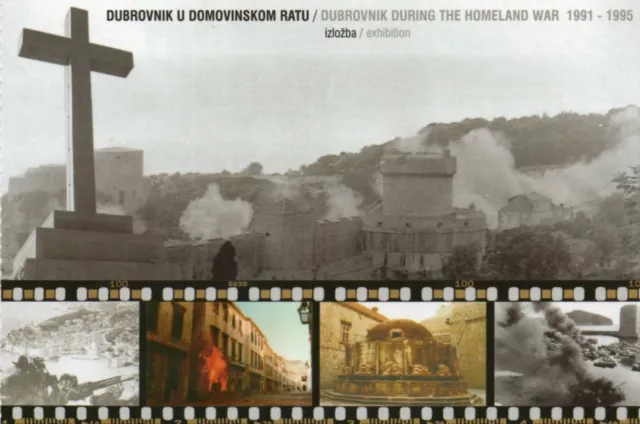 Multiview Postcard Dubrovnik Croatia During Civil War Unposted