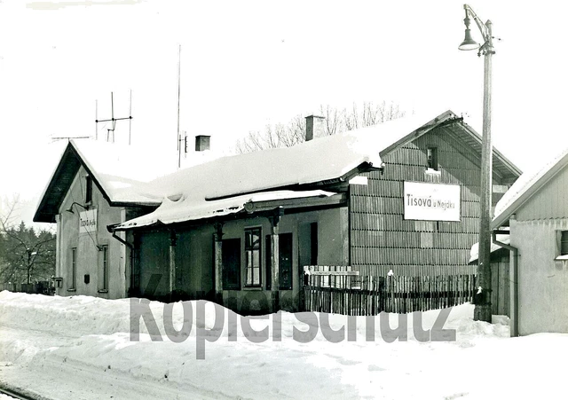 Original Eisenbahn Foto - Bahnhof Tisová u Nejdek (Eibenberg/Erzgebirge), 1978