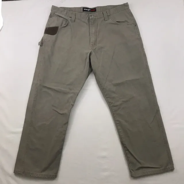 Wrangler Riggs Workwear Mens Carpenter Pants Rip Stop Size 40x30 Khaki