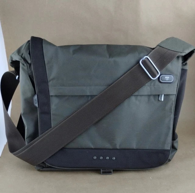 TUMI T-Tech Olive Green Ballistic Nylon Messenger Crossbody Travel Bag 5114MSS