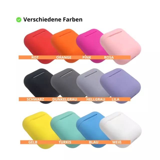 Airpods 1 & 2 Gen Hülle Case Silikon Schutzhülle Cover für Apple Kopfhörer