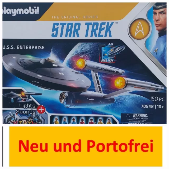 PLAYMOBIL 70548 Star Trek USS Enterprise 1701 Spielset Captain Kirk Spock