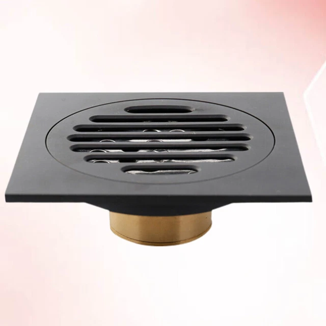 Desodorante drenaje de piso filtro de baño colador negro tubo patrón creativo