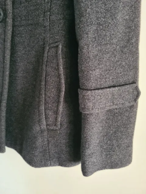 Giacca da donna taglia 36 s. Oliver cappotto corto trench effetto lana grigio antracite chic 3