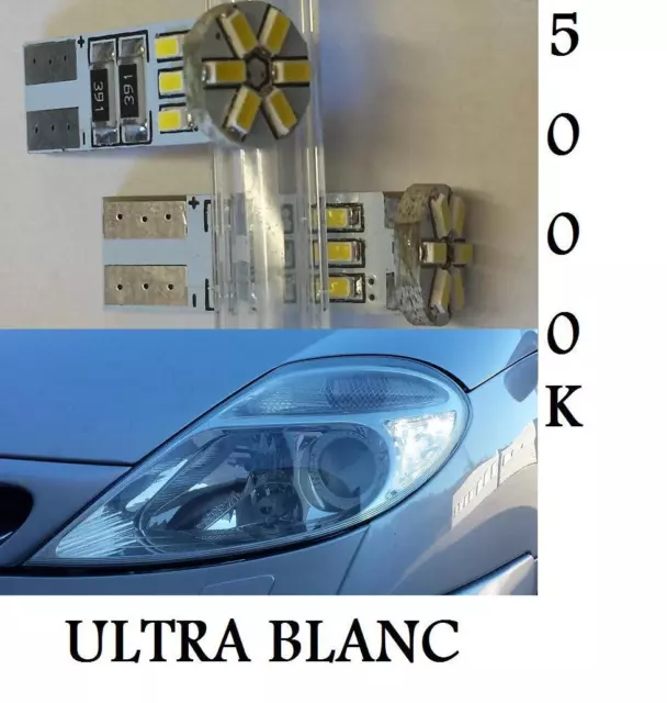 Fastcar 4pcs ampoule W5W T10 LED Canbus anti erreur 12V Blanc feu de  position 194 Wedge Intérieur De Voiture Lumière Dôme Feux De Plaque