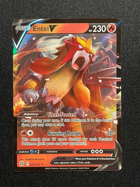 POKÉMON TCG - Brillant Stars Entei V Ultra Rare 22/172 EUR 4,00 ...
