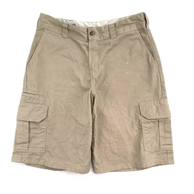 Dickies Mens  Relaxed Fit Beige Workwear Cargo Shorts Size  W32