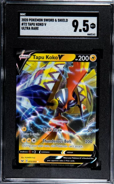 Tapu Koko V Pokemon 2020 Sword & Shield #72 (BGS 9)