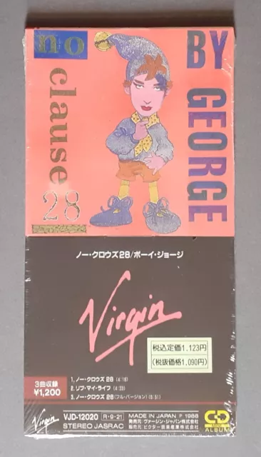 BOY GEORGE No Clause 28 Japan 1988 3" CD - NEW/SEALED! CULTURE CLUB