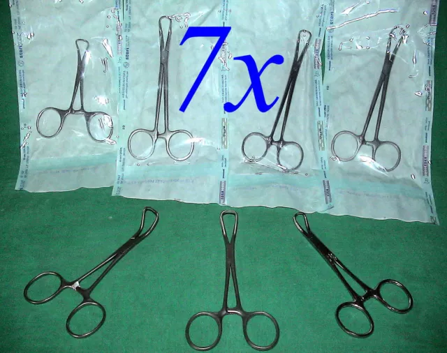 7 Tuchklemmen BF432R Aesculap Backhaus + other Towel Clamps Surgical Instruments