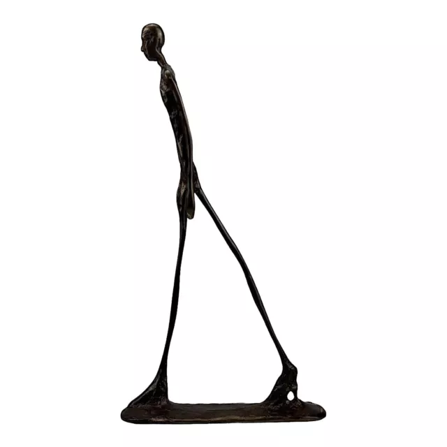 Gehender Mann Statue Skulptur von Giacometti Echte Bronze Replik Vintage