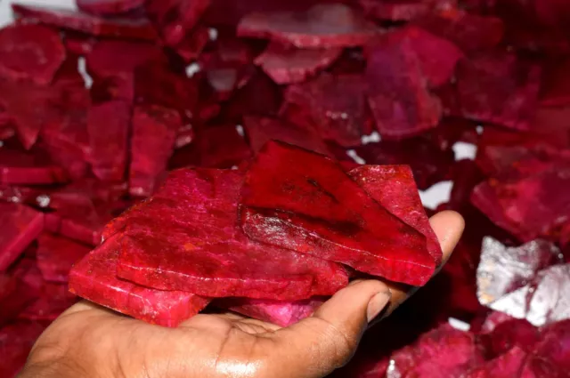 Natural African Pigeon Blood Red Ruby 1000 Ct Gemstone Slab Rough Lot Best Offer