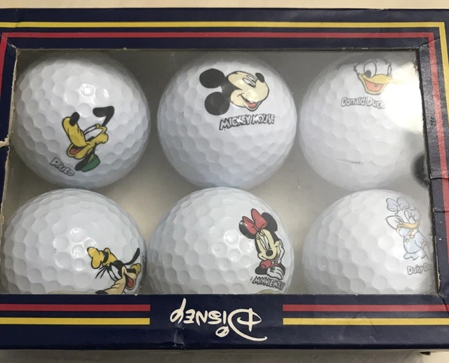 DISNEY PRO COLLECTION Mickey Mouse And Friends Golf Balls 6 Ball Set