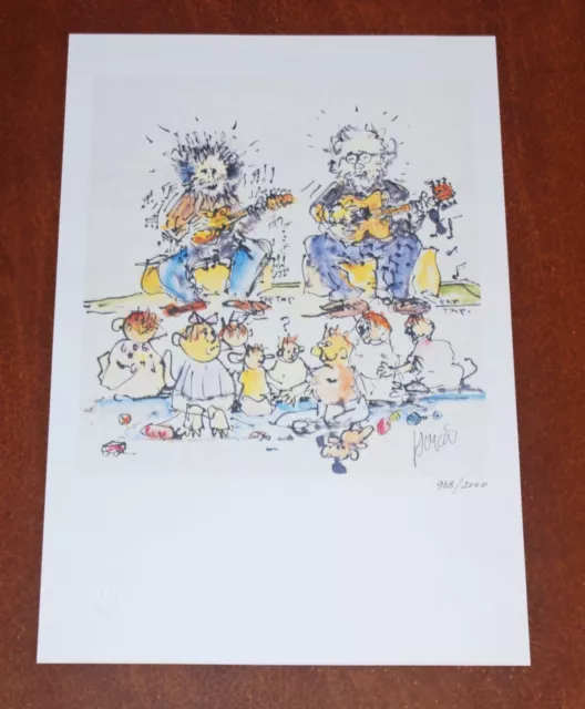 Jerry Garcia Not For Kids Only Lithograph #/1000 Grateful Dead Art Print Poster