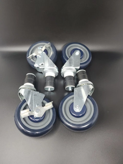 Regency 5" Work Table and Equipment Stand Swivel Stem Casters - 4/Set