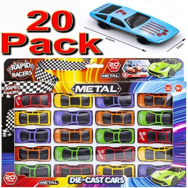 🔥20pc Metal Die Cast Kids Cars Gift Set Xmas Racing Vehicle Children Play Toy