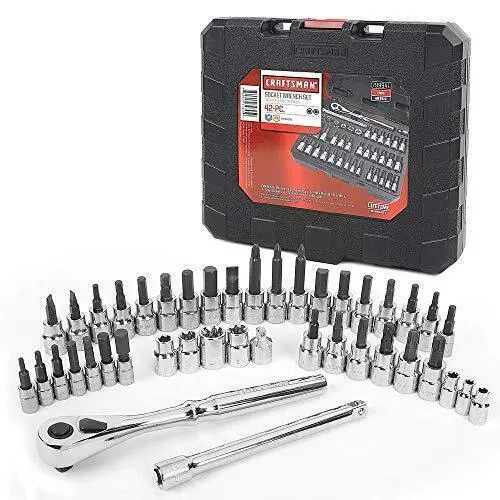 Craftsman 42 pc. Hex and Torx Bit Socket Super Set, 1/4 and 3/8 in. Drives