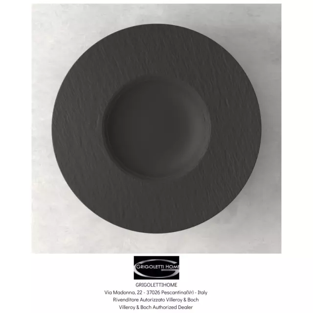 Manufacture rock Noir - Villeroy & Boch - Plat Pâtes Ø CM 28 - Revendeur