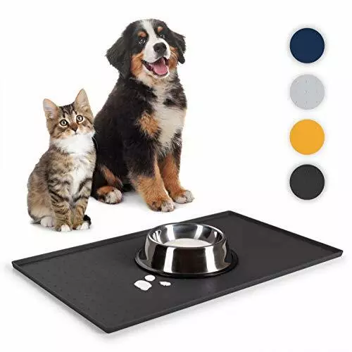 Tapis Chien  Chat Gamelle Ou Litière Anti Dérapant  Silicone Imperméable Durable