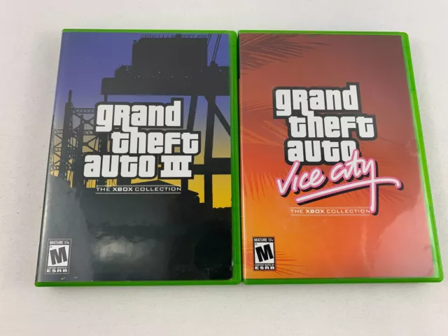 Original Xbox - GTA Grand Theft Auto III & Vice City Double Pack w/ Map & Manual