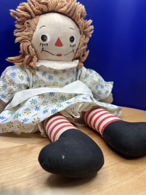 15” Georgene Raggedy Ann Doll Antique Vintage Johnny Gruelle 1947