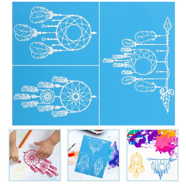 chalk paste 2 blätter Handwerk Tragbare Gaze Schablone Für Druck Hause 12