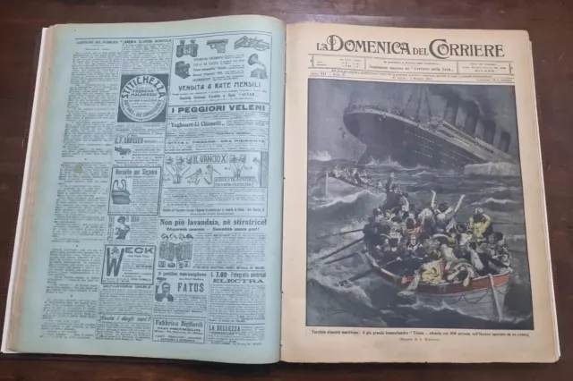 La Domenica Del Corriere 1912 Titanic Annata Completa