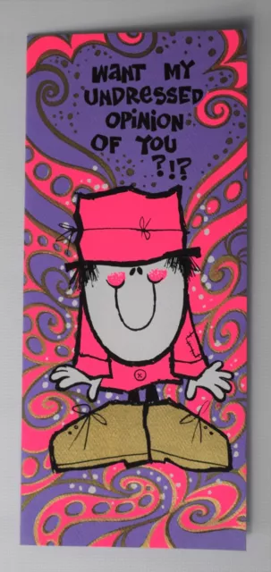 Humour Purple Greetings Cards Vintage 60s/70s Funny WOW Message Wishing Cards 16 4