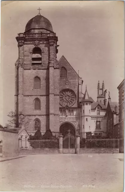 France, Orléans, Vue de l&#039;Eglise Saint-Euverte, Vintage print, circa 1890 T