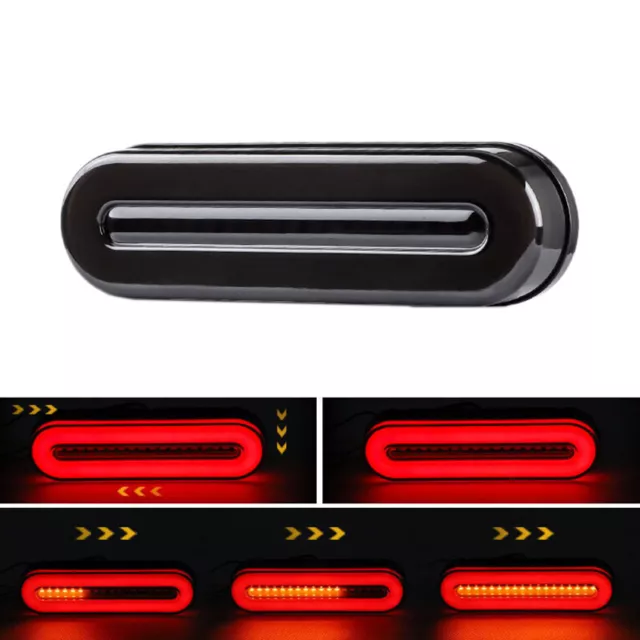 5" Truck Trailer Brake Stop Light Flowing 18LED Turn Signal Tail Light DRL