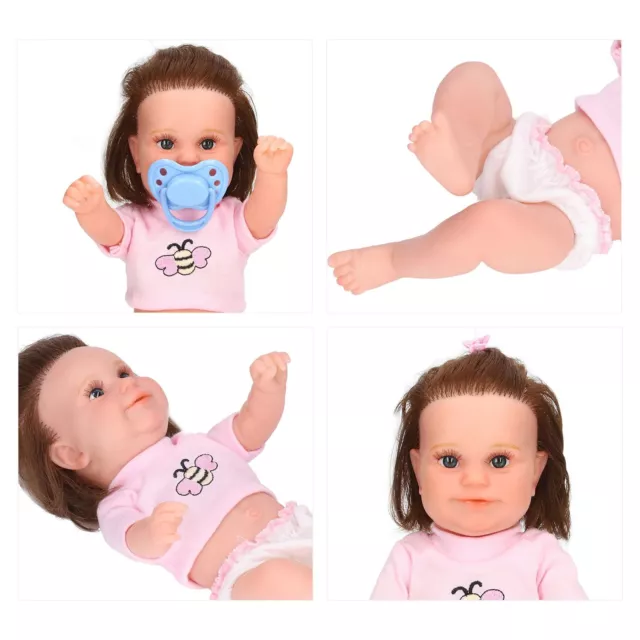 (maddie12inch White Girl) Silicone Baby Doll Exquisite Skin Vibrating Doll