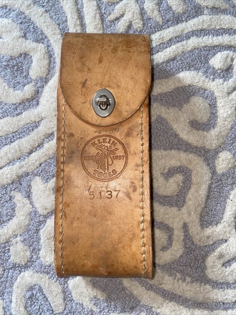 Vintage KLEIN Tools Leather 9 1/2 tool Belt pouch #5137 HEAVY DUTY Made in USA Vintage KLEIN Tools Leather 9 1/2 tool Belt pouch #5137 HEAVY DUTY Made in USA