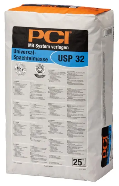 PCI USP 32 25 kg espátula universal masa de nivelación calefacción por suelo radiante suelo radiante